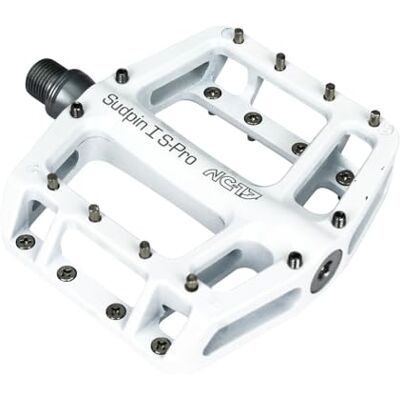 NC-17 Sudpin I S-Pro Aluminium Plattform Pedale Mountainbike Pedal BMX Pedal Präzisionslager + Cr-Mo Achse inkl. Ersatzpins, Weiß NC-17 Sudpin I S-Pro Aluminium Plattform Pedale Mountainbike Pedal BMX Pedal Präzisionslager + Cr-Mo Achse inkl. Ersatzpins, Weiß