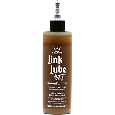 Peaty's LinkLube Wet Kettenschmiermittel Nasses Wetter Fahrrad Schmiermittel, Mischung aus Fahrradkettenöl und Kettenwachs, Fahrrad Kettenöl für eine geschmeidige, leise Kette, MTB, Ebike, 120 ml Peaty's LinkLube Wet Kettenschmiermittel Nasses Wetter Fahrrad Schmiermittel, Mischung aus Fahrradkettenöl und Kettenwachs, Fahrrad Kettenöl für eine geschmeidige, leise Kette, MTB, Ebike, 120 ml