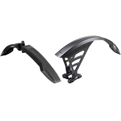 ZEFAL Pack Deflector FM60 / RS75 MTB-Schutzblechpaket vorne und hinten MTB-Schutzbleche 26" bis 29" 455 g, Schwarz ZEFAL Pack Deflector FM60 / RS75 MTB-Schutzblechpaket vorne und hinten MTB-Schutzbleche 26" bis 29" 455 g, Schwarz