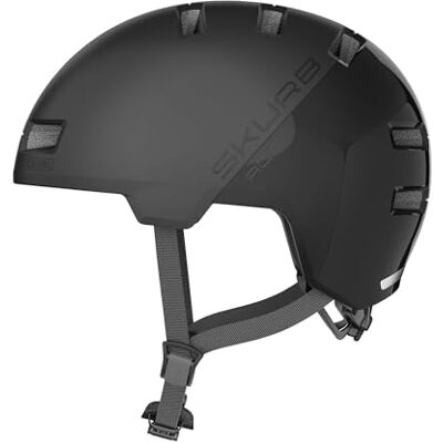 Abus Stadthelm Skurb ACE Stylischer Fahrradhelm im Alltag, beim Skaten, BMX-Fahren oder Longboarden Schwarz, Größe M Abus Stadthelm Skurb ACE Stylischer Fahrradhelm im Alltag, beim Skaten, BMX-Fahren oder Longboarden Schwarz, Größe M