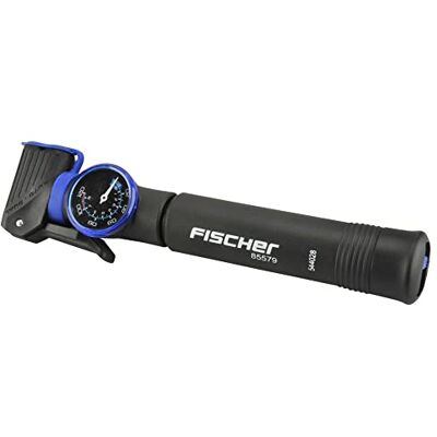 Fischer Mini-Pumpe umschaltbar zwischen Druck/Volumen,für alle gängigen Ventile geeignet, mit Manometer, schwarz Fischer Mini-Pumpe umschaltbar zwischen Druck/Volumen,für alle gängigen Ventile geeignet, mit Manometer, schwarz