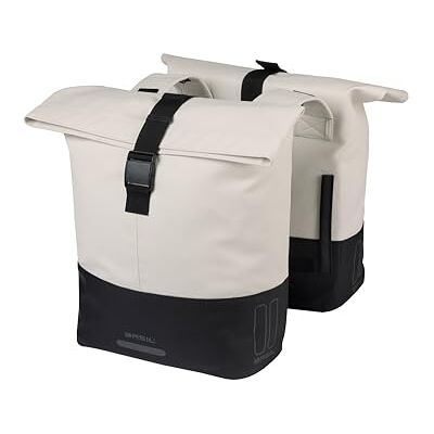 Basil Cove Doppeltasche MIK-kompatibel 28-32L Robust Weiß Schwarz Basil Cove Doppeltasche MIK-kompatibel 28-32L Robust Weiß Schwarz