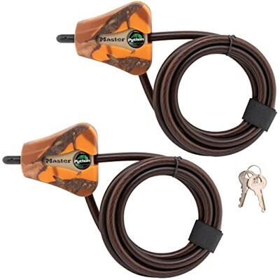 Master Lock Python Kabelschloss, verstellbar, mit Schlüssel, 1,8 m langes Kabel, 2 Stück, Mossy Oak Blaze Camouflage Master Lock Python Kabelschloss, verstellbar, mit Schlüssel, 1,8 m langes Kabel, 2 Stück, Mossy Oak Blaze Camouflage