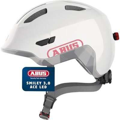 Abus Unisex, Fahrradhelm, Weiß (Shiny White), S (45-50 cm) Abus Unisex, Fahrradhelm, Weiß (Shiny White), S (45-50 cm)