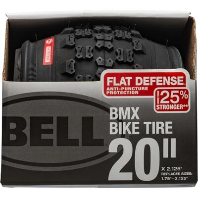 BELL 7091016 flach Defense BMX Bike Tire, 50,8 cm X 4,4–5,7 cm schwarz BELL 7091016 flach Defense BMX Bike Tire, 50,8 cm X 4,4–5,7 cm schwarz