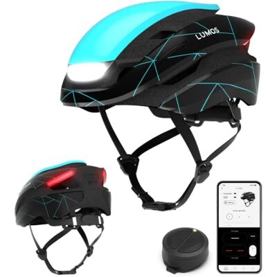 Lumos Ultra Fahrradhelm LED-Lichter vorne & hinten, 360° Sichtbarkeit mit Blinker Unisex Erwachsene Helm mit Licht Fahrrad Rennrad Azure Strike Gr. M/L Lumos Ultra Fahrradhelm LED-Lichter vorne & hinten, 360° Sichtbarkeit mit Blinker Unisex Erwachsene Helm mit Licht Fahrrad Rennrad Azure Strike Gr. M/L