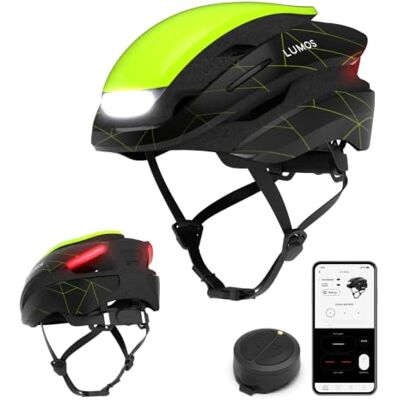 Lumos Ultra Fahrradhelm LED-Lichter vorne & hinten, 360° Sichtbarkeit mit Blinker Unisex Erwachsene Helm mit Licht Fahrrad Rennrad Limeflux Gr. M/L Lumos Ultra Fahrradhelm LED-Lichter vorne & hinten, 360° Sichtbarkeit mit Blinker Unisex Erwachsene Helm mit Licht Fahrrad Rennrad Limeflux Gr. M/L