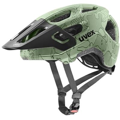 Uvex react jr. leichter Fahrradhelm für Kinder individuelle Größenanpassung waschbare Innenausstattung moss green altimeter matt 52-56 cm Uvex react jr. leichter Fahrradhelm für Kinder individuelle Größenanpassung waschbare Innenausstattung moss green altimeter matt 52-56 cm