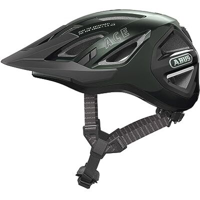 Abus Stadthelm Urban-I 3.0 ACE sportlicher Fahrradhelm mit LED-Rücklicht, verlängertem Schirm und Magnetverschluss für Damen und Herren Grün, Größe M Abus Stadthelm Urban-I 3.0 ACE sportlicher Fahrradhelm mit LED-Rücklicht, verlängertem Schirm und Magnetverschluss für Damen und Herren Grün, Größe M
