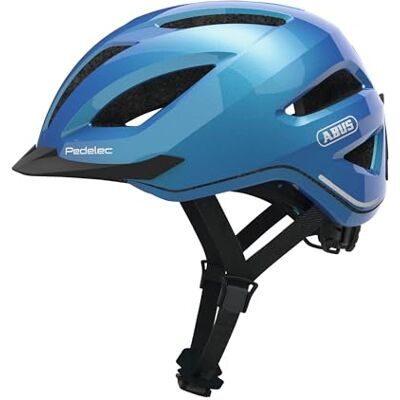 Abus City-Helm Pedelec 1.1 Fahrradhelm mit Rücklicht für den Stadtverkehr für Damen und Herren Blau, Größe M Abus City-Helm Pedelec 1.1 Fahrradhelm mit Rücklicht für den Stadtverkehr für Damen und Herren Blau, Größe M