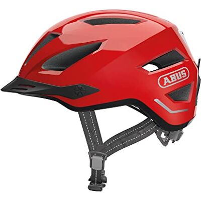Abus Stadthelm Pedelec 2.0 Fahrradhelm mit Rücklicht und Regenhaube für den Stadtverkehr Damen Herren Rot, Größe M, (52-57 cm), Rot (blaze red) Abus Stadthelm Pedelec 2.0 Fahrradhelm mit Rücklicht und Regenhaube für den Stadtverkehr Damen Herren Rot, Größe M, (52-57 cm), Rot (blaze red)
