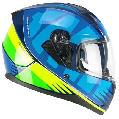 SKA-P Helm Full Face 3MHG Speeder Sport blau Neongelb XL (60cm) SKA-P Helm Full Face 3MHG Speeder Sport blau Neongelb XL (60cm)
