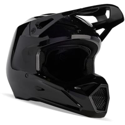 Fox V1 Solid Helmet, MIPS-Technologie, Schutz & Komfort, Gute Belüftung, herausnehmbares Innenfutter, verstellbare Passform, für MX & Offroad, Farbe: Black, Größe: L Fox V1 Solid Helmet, MIPS-Technologie, Schutz & Komfort, Gute Belüftung, herausnehmbares Innenfutter, verstellbare Passform, für MX & Offroad, Farbe: Black, Größe: L