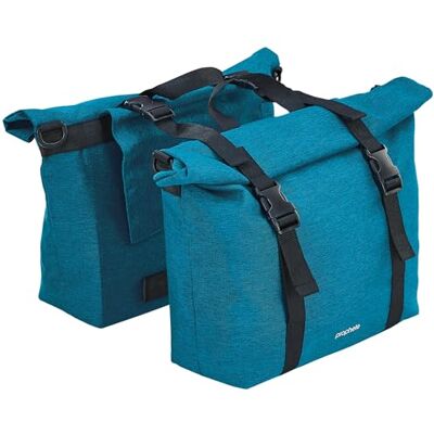 Prophete Doppelpacktasche für Gepäckträger, 2 x 10 Liter, Wasserabweisend, Grün-Blau, 29,5 x 26 cm Prophete Doppelpacktasche für Gepäckträger, 2 x 10 Liter, Wasserabweisend, Grün-Blau, 29,5 x 26 cm