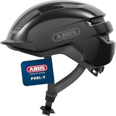 Abus Fahrradhelm PURL-Y – geeignet für E-Bike und S-Pedelec – stylisher NTA-Schutzhelm für Erwachsene und Jugendliche – Schwarz, Größe L Abus Fahrradhelm PURL-Y – geeignet für E-Bike und S-Pedelec – stylisher NTA-Schutzhelm für Erwachsene und Jugendliche – Schwarz, Größe L