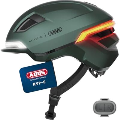 Abus Fahrradhelm HYP-E Helm mit Frontlicht, Rücklicht und Blinklicht geeignet auch fürs Fahrradfahren auf E-Bike und S-Pedelec für Jugendliche und Erwachsene Abus Fahrradhelm HYP-E Helm mit Frontlicht, Rücklicht und Blinklicht geeignet auch fürs Fahrradfahren auf E-Bike und S-Pedelec für Jugendliche und Erwachsene