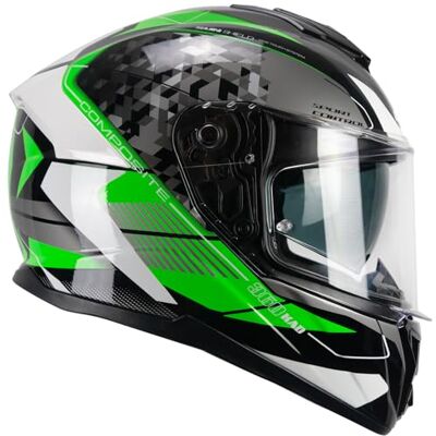 CGM Helm Full Face 360S Kad Race Grau Grün, XS (53 – 54 cm) CGM Helm Full Face 360S Kad Race Grau Grün, XS (53 – 54 cm)