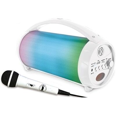 Lexibook , iParty, Karaoke-Bluetooth-Lautsprecher, weiß, BTP585ZLXB Stereo, UKW-Radio, USB & SD, Akku Lexibook , iParty, Karaoke-Bluetooth-Lautsprecher, weiß, BTP585ZLXB Stereo, UKW-Radio, USB & SD, Akku