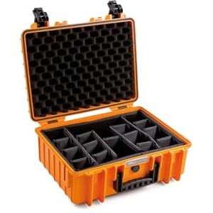 B&W Mehrzweckkoffer Outdoor Typ 5000 (PP.221) Orange mit variabler Facheinteilung wasserdicht (IP67), staubdicht, schlagfest, extrem robust B&W Mehrzweckkoffer Outdoor Typ 5000 (PP.221) Orange mit variabler Facheinteilung wasserdicht (IP67), staubdicht, schlagfest, extrem robust