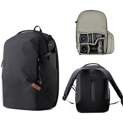 PGYTECH OneGo Lite Kamerarucksack 16L, Leichter Wasserabweisend Rucksack Fotografin für Stadt & Reise, Kameratasche Kompatibel mit Spiegelreflexkamera Sony/Canon/Nikon, 14'' Laptop, Matt Schwarz PGYTECH OneGo Lite Kamerarucksack 16L, Leichter Wasserabweisend Rucksack Fotografin für Stadt & Reise, Kameratasche Kompatibel mit Spiegelreflexkamera Sony/Canon/Nikon, 14'' Laptop, Matt Schwarz
