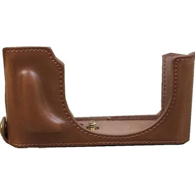 Generic Typ 109 Hülle, Zakao PU-Leder, halbe Öffnung, Version Holster Kameratasche mit Handschlaufe, Schutzhülle für Leica D-LUX TYP 109 TYP109, coffee, Kosmetikkoffer Generic Typ 109 Hülle, Zakao PU-Leder, halbe Öffnung, Version Holster Kameratasche mit Handschlaufe, Schutzhülle für Leica D-LUX TYP 109 TYP109, coffee, Kosmetikkoffer