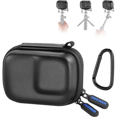 NEEWER Kameratasche Case kompatibel mit DJI OSMO Action 5 Pro 4 3, kleine Reise Aufbewahrungstasche Hülle mit Karabiner, kompatibel mit GoPro Hero 13 12 Insta360 Ace Pro 2 Action Kamera Zubehör, PB031 NEEWER Kameratasche Case kompatibel mit DJI OSMO Action 5 Pro 4 3, kleine Reise Aufbewahrungstasche Hülle mit Karabiner, kompatibel mit GoPro Hero 13 12 Insta360 Ace Pro 2 Action Kamera Zubehör, PB031