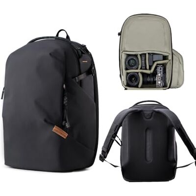 PGYTECH OneGo Lite Kamerarucksack 22L, Leichter Wasserabweisend Rucksack Fotografin für Stadt & Reise, Kameratasche Kompatibel mit Spiegelreflexkamera Sony/Canon/Nikon, 16'' Laptop, Matt Schwarz PGYTECH OneGo Lite Kamerarucksack 22L, Leichter Wasserabweisend Rucksack Fotografin für Stadt & Reise, Kameratasche Kompatibel mit Spiegelreflexkamera Sony/Canon/Nikon, 16'' Laptop, Matt Schwarz