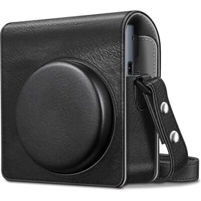 FINTIE Schutzhülle für Fujifilm Instax Mini 41 Sofortbildkamera – Premium veganes Leder Tasche Cover mit abnehmbarem verstellbarem Gurt (Vintage Schwarz) FINTIE Schutzhülle für Fujifilm Instax Mini 41 Sofortbildkamera – Premium veganes Leder Tasche Cover mit abnehmbarem verstellbarem Gurt (Vintage Schwarz)