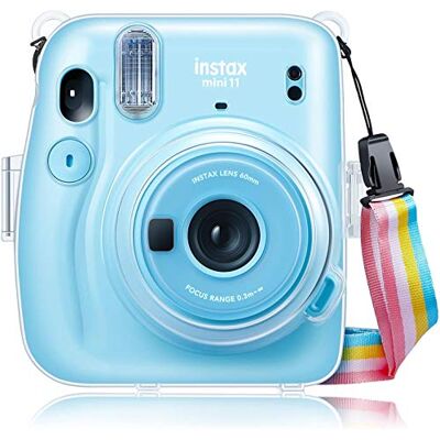 FINTIE Tasche für Fujifilm Instax Mini 11 Sofortbildkamera Transparent Hart PVC Schutzhülle Reise Kameratasche Hülle Abdeckung mit abnehmbaren Riemen, FINTIE Tasche für Fujifilm Instax Mini 11 Sofortbildkamera Transparent Hart PVC Schutzhülle Reise Kameratasche Hülle Abdeckung mit abnehmbaren Riemen,
