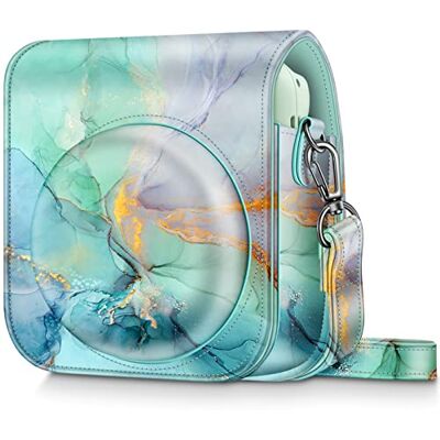 FINTIE Tasche für Fujifilm Instax Mini 12 Sofortbildkamera Premium Kunstleder Schutzhülle Reise Kameratasche Hülle Abdeckung mit abnehmbaren Einstellbar Riemen, Braun FINTIE Tasche für Fujifilm Instax Mini 12 Sofortbildkamera Premium Kunstleder Schutzhülle Reise Kameratasche Hülle Abdeckung mit abnehmbaren Einstellbar Riemen, Braun