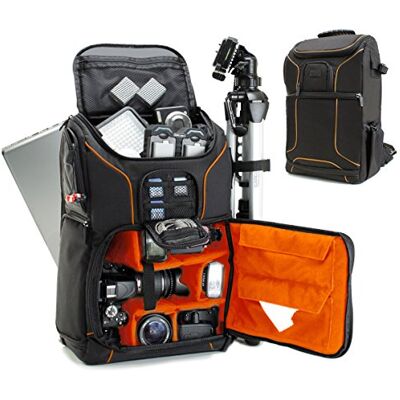 USA Gear DSLR Kamerarucksack, Foto Rucksack Anti-Shock Kameratasche mit 43,18 cm Laptop-Tasche, wasserdichte Abdeckung, Verstellbare Linse Lagerung & Stativhalter USA Gear DSLR Kamerarucksack, Foto Rucksack Anti-Shock Kameratasche mit 43,18 cm Laptop-Tasche, wasserdichte Abdeckung, Verstellbare Linse Lagerung & Stativhalter