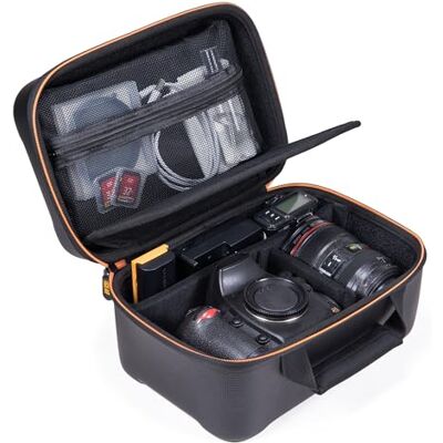 USA Gear Kameratasche (25,4 cm), Halbstarrer Kamerakoffer für Canon Rebel T7, EOS R50, M50, Kodak Pixpro FZ55, Kompakte DSLR & Objektive, Anpassbare Trenner, Wasserabweisende Außenseite, mit EVA-Hülle USA Gear Kameratasche (25,4 cm), Halbstarrer Kamerakoffer für Canon Rebel T7, EOS R50, M50, Kodak Pixpro FZ55, Kompakte DSLR & Objektive, Anpassbare Trenner, Wasserabweisende Außenseite, mit EVA-Hülle