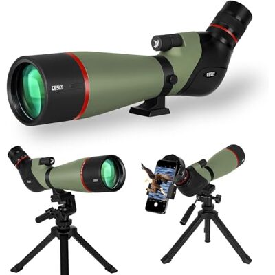 Gosky 20-60X80 HD Dual Focusing Spektiv, BAK4 Prisma 45 Grad abgewinkeltes Okular mit Stativ, Smartphone-Adapter, Zielfernrohr für Vogelbeobachtung, Zielschießen, Jagd, Wildtierlandschaft Gosky 20-60X80 HD Dual Focusing Spektiv, BAK4 Prisma 45 Grad abgewinkeltes Okular mit Stativ, Smartphone-Adapter, Zielfernrohr für Vogelbeobachtung, Zielschießen, Jagd, Wildtierlandschaft