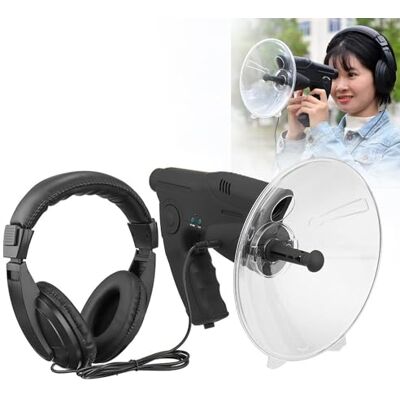 BLUEZY Telescope Langstrecke, Parabolisches Abhörgerät Mit 8-Fachem Vergrößerungsteleskop, Abhörgerät Richtmikrofon Abhörgerä Bionischer Ohrschallverstärker Mit Kopfhörern BLUEZY Telescope Langstrecke, Parabolisches Abhörgerät Mit 8-Fachem Vergrößerungsteleskop, Abhörgerät Richtmikrofon Abhörgerä Bionischer Ohrschallverstärker Mit Kopfhörern