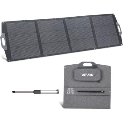 VEVOR 200W Faltbares Solarpanel, Tragbares Solarmodul mit 24% Effizienz IP67 Wasserschutz Monokristalline Solarzellen, Mobiles Solarladegerät mit USB-A Typ-C & DC Anschluss für Camping Outdoor Notfall 3-in-1-Kabel mit MC4-Ausgang, USB-A, Typ-C & DC-Ansc VEVOR 200W Faltbares Solarpanel, Tragbares Solarmodul mit 24% Effizienz IP67 Wasserschutz Monokristalline Solarzellen, Mobiles Solarladegerät mit USB-A Typ-C & DC Anschluss für Camping Outdoor Notfall 3-in-1-Kabel mit MC4-Ausgang, USB-A, Typ-C & DC-Ansc