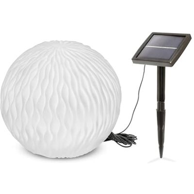 Esotec Solar Dekokugel Gartenkugel Wave Ball Sandsteinoptik 25cm 102677 Solar Leuchtkugel Ø25cm, Sandsteinoptik, Warm-/Kaltweiß, 2700/7500K, bis 10 Std, wechselbarer Akku, 30lm, Solarmodul extern Esotec Solar Dekokugel Gartenkugel Wave Ball Sandsteinoptik 25cm 102677 Solar Leuchtkugel Ø25cm, Sandsteinoptik, Warm-/Kaltweiß, 2700/7500K, bis 10 Std, wechselbarer Akku, 30lm, Solarmodul extern