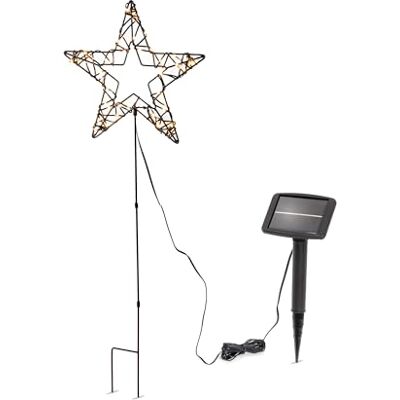 Esotec Solar Weihnachtsstern LED Gartenstecker Weihnachtsdeko 60LEDs 103405 Solar Weihnachtsstern, Höhen: 40/60/80cm, 60 LEDs, 2800K, ca.10Std, NiMH Akku wechselbar, 0,8Wp Solarmodul, 5m Zuleitung Esotec Solar Weihnachtsstern LED Gartenstecker Weihnachtsdeko 60LEDs 103405 Solar Weihnachtsstern, Höhen: 40/60/80cm, 60 LEDs, 2800K, ca.10Std, NiMH Akku wechselbar, 0,8Wp Solarmodul, 5m Zuleitung