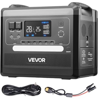 VEVOR Tragbare Powerstation, 2400W 2160Wh Solargenerator mit 10 Ausgängen und einstellbarer Eingangsleistung, erweiterbarer LiFePO4-Akku für Zuhause, Camping und Wohnmobil (Solarpanel NICHT enthalten) VEVOR Tragbare Powerstation, 2400W 2160Wh Solargenerator mit 10 Ausgängen und einstellbarer Eingangsleistung, erweiterbarer LiFePO4-Akku für Zuhause, Camping und Wohnmobil (Solarpanel NICHT enthalten)