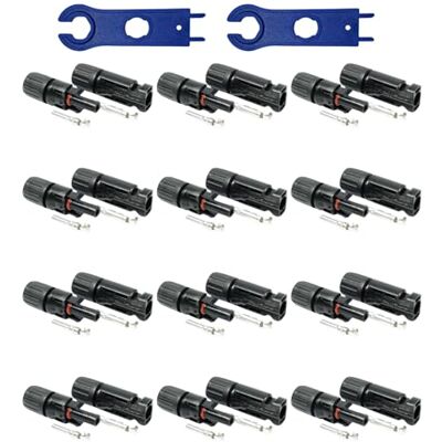 solartronics 12 Paar Solarstecker , Männlich/Weiblich Solarpanel Kabelstecker, IP67 Wasserdicht, PV Stecker kompatibel mit MC4, Steckverbinder für 4mm² 6mm² Solarkabel mit Solar-Spannschlüssel solartronics 12 Paar Solarstecker , Männlich/Weiblich Solarpanel Kabelstecker, IP67 Wasserdicht, PV Stecker kompatibel mit MC4, Steckverbinder für 4mm² 6mm² Solarkabel mit Solar-Spannschlüssel