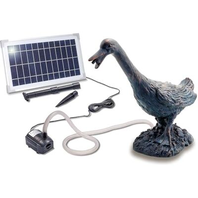 Esotec Solar Wasserspeier Gans Erna Solarbrunnen Gartenbrunnen 101651 8Wp Solarmodul, 380l/h Pumpe, Polyresin Gans, IP68, Trockenlaufschutz, Durchflussregler, Wasserstrahl 30cm, 5m Kabel Esotec Solar Wasserspeier Gans Erna Solarbrunnen Gartenbrunnen 101651 8Wp Solarmodul, 380l/h Pumpe, Polyresin Gans, IP68, Trockenlaufschutz, Durchflussregler, Wasserstrahl 30cm, 5m Kabel