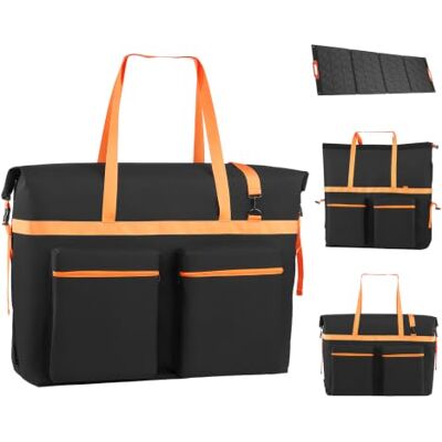 VEVOR Aufbewahrungstasche für 5x 300W Faltbare Solarmodule Schwarz & Orange Tragbare Solarpanel Tasche für Outdoor Camping Ausflug Wohnmobile, aus Faraday & Nylon, Wasserdicht, mit Signalblockierung VEVOR Aufbewahrungstasche für 5x 300W Faltbare Solarmodule Schwarz & Orange Tragbare Solarpanel Tasche für Outdoor Camping Ausflug Wohnmobile, aus Faraday & Nylon, Wasserdicht, mit Signalblockierung