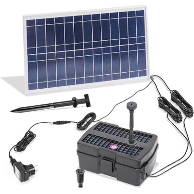 Esotec Solar & Netz Hybrid Teichfilter UV-Filter Filteranlage Teich 101205 Solar & Netzbetrieb, 15Wp Solarmodul, Hybrid 230V, Pumpe 12V/DC, 800l/h, 3-stufiger Filter, UV-LED 5W, IP68, 5m Kabel Esotec Solar & Netz Hybrid Teichfilter UV-Filter Filteranlage Teich 101205 Solar & Netzbetrieb, 15Wp Solarmodul, Hybrid 230V, Pumpe 12V/DC, 800l/h, 3-stufiger Filter, UV-LED 5W, IP68, 5m Kabel