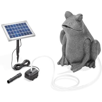 Esotec Solar Wasserspeier Set Frosch Solarbrunnen Garten Teich 101668 5Wp Solarmodul, 250l/h Pumpe, Polyresin Frosch, IP68, Trockenlaufschutz, Durchflussregler, Wasserstrahl 40cm, 5m Kabel Esotec Solar Wasserspeier Set Frosch Solarbrunnen Garten Teich 101668 5Wp Solarmodul, 250l/h Pumpe, Polyresin Frosch, IP68, Trockenlaufschutz, Durchflussregler, Wasserstrahl 40cm, 5m Kabel