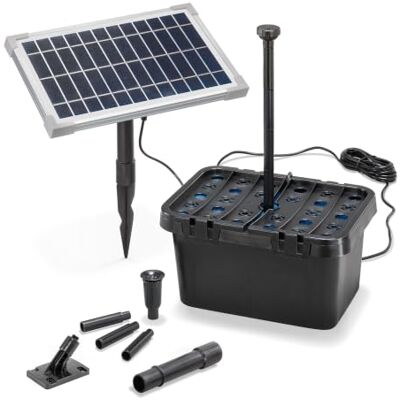 Esotec Solar Teichfilter Unterwasserfilter Teichfilterset 8/380 100900 Komplettset, 8Wp Solarmodul, Pumpe 6V/DC, 380l/h, Förderhöhe 70cm, Filterbox 1-stufig, Trockenlaufschutz, IP68, 5m Kabel Esotec Solar Teichfilter Unterwasserfilter Teichfilterset 8/380 100900 Komplettset, 8Wp Solarmodul, Pumpe 6V/DC, 380l/h, Förderhöhe 70cm, Filterbox 1-stufig, Trockenlaufschutz, IP68, 5m Kabel