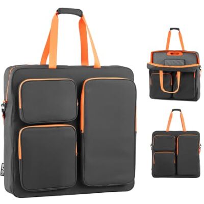 VEVOR Aufbewahrungstasche für 2x 200W Faltbare Solarmodule Schwarz & Orange Tragbare Solarpanel Tasche für Outdoor Camping Ausflug & Wohnmobile, aus Polyesterfaser, Wasserdicht, mit Schultergurten VEVOR Aufbewahrungstasche für 2x 200W Faltbare Solarmodule Schwarz & Orange Tragbare Solarpanel Tasche für Outdoor Camping Ausflug & Wohnmobile, aus Polyesterfaser, Wasserdicht, mit Schultergurten