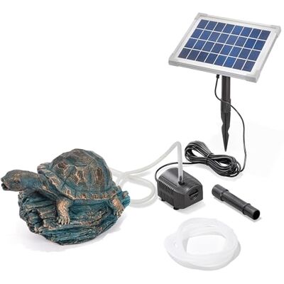 Esotec Solar Wasserspeier Komplettset Wasserspiel Schildkröte Marlis 101680 Solar Wasserspeier Set, Polyresin, Altkupfer-Optik, 5Wp Solarmodul, Pumpe 250l/h, Trockenlaufschutz, Wasserstrahl regulierbar Esotec Solar Wasserspeier Komplettset Wasserspiel Schildkröte Marlis 101680 Solar Wasserspeier Set, Polyresin, Altkupfer-Optik, 5Wp Solarmodul, Pumpe 250l/h, Trockenlaufschutz, Wasserstrahl regulierbar