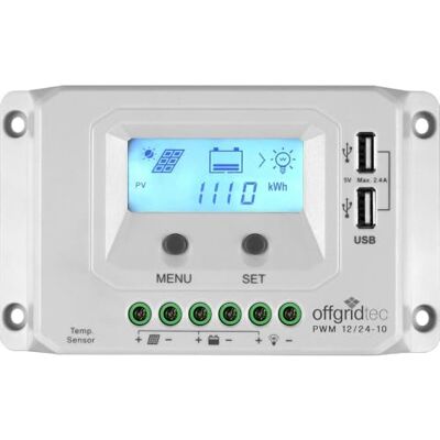 Offgridtec ® PWM Pro Laderegler 12V/24V 10A USB Offgridtec ® PWM Pro Laderegler 12V/24V 10A USB