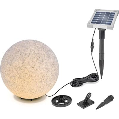 Esotec Solarkugeln Leuchtsteine Leuchtkugeln Gartendeko Farbwechsel 106117 Solar-Leuchtstein Ø30 cm, 9 Lichtfarben 2800K / 4500K / 6500K, bis 12 Std. Leuchtdauer, LiFePO4 Akku wechselbar, externes 2 W Esotec Solarkugeln Leuchtsteine Leuchtkugeln Gartendeko Farbwechsel 106117 Solar-Leuchtstein Ø30 cm, 9 Lichtfarben 2800K / 4500K / 6500K, bis 12 Std. Leuchtdauer, LiFePO4 Akku wechselbar, externes 2 W