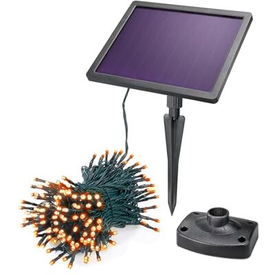 Esotec Solar LED-Lichterkette, 200 LEDs bernsteinfarben, 20m LED-Kette, LiFePO4 Akku, Solarmodul, Weihnachtsbeleuchtung outdoor, Gartendeko, winterfest, wetterfest 102569 Esotec Solar LED-Lichterkette, 200 LEDs bernsteinfarben, 20m LED-Kette, LiFePO4 Akku, Solarmodul, Weihnachtsbeleuchtung outdoor, Gartendeko, winterfest, wetterfest 102569