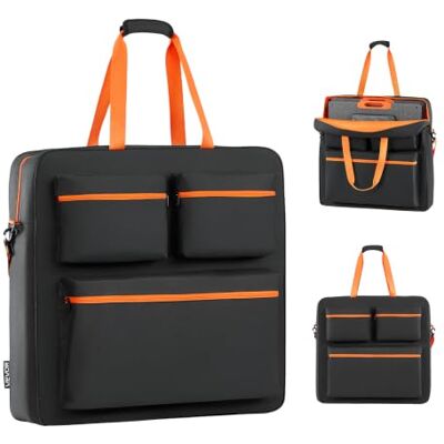 VEVOR Aufbewahrungstasche für 2x 200W Faltbare Solarpanele Schwarz & Orange Tragbare Solarmodul Tasche für Outdoor Camping Ausflug & Wohnmobile, aus Polyesterfaser, Wasserdicht, mit Schultergurten VEVOR Aufbewahrungstasche für 2x 200W Faltbare Solarpanele Schwarz & Orange Tragbare Solarmodul Tasche für Outdoor Camping Ausflug & Wohnmobile, aus Polyesterfaser, Wasserdicht, mit Schultergurten